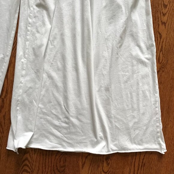 Lunya Organic Pima Cotton Wide Leg Pants Womens XL White Elastic Waist Lounge - Picture 12 of 13